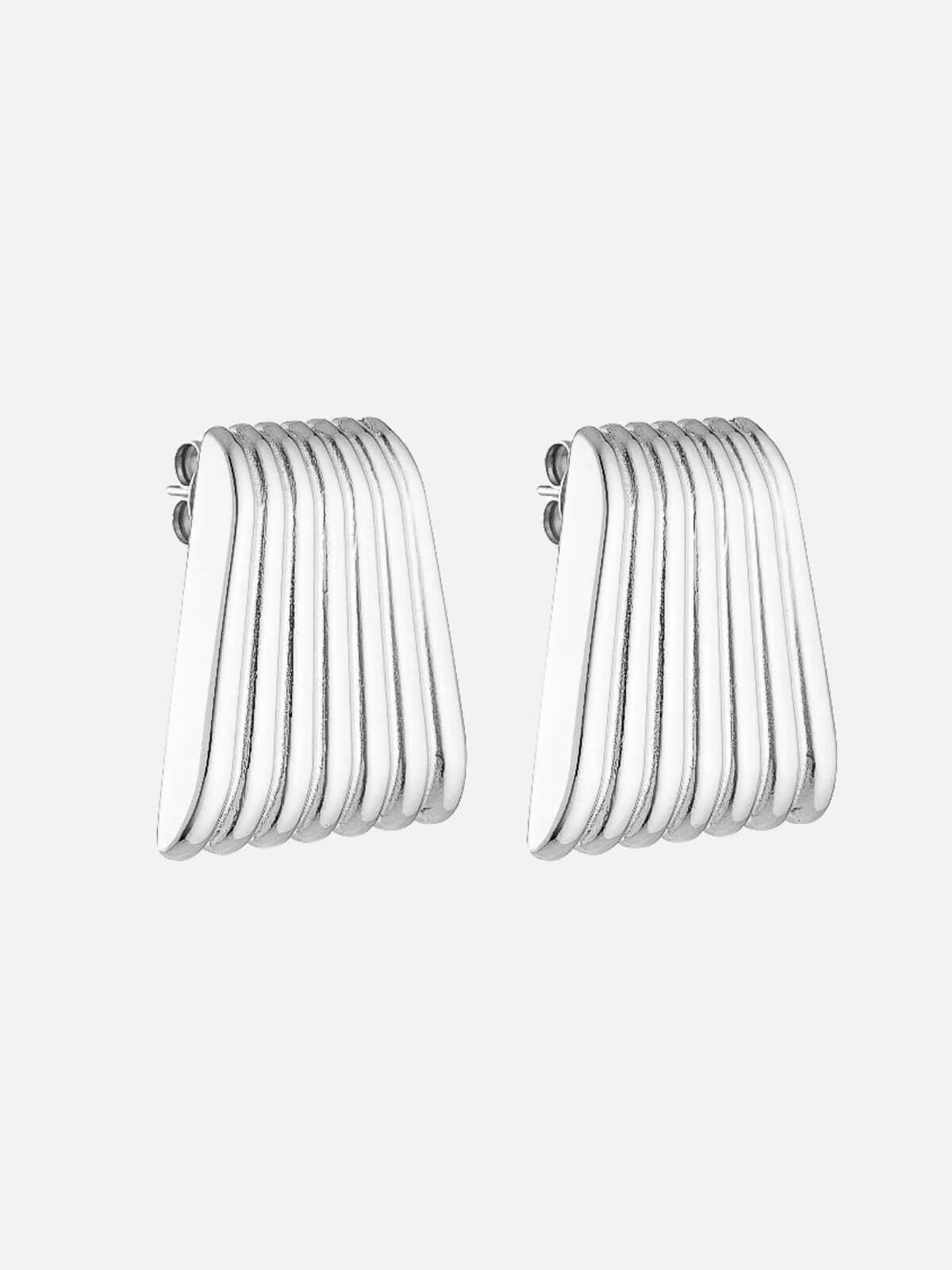 Porter | Caterpillar Earrings - Silver | Perlu