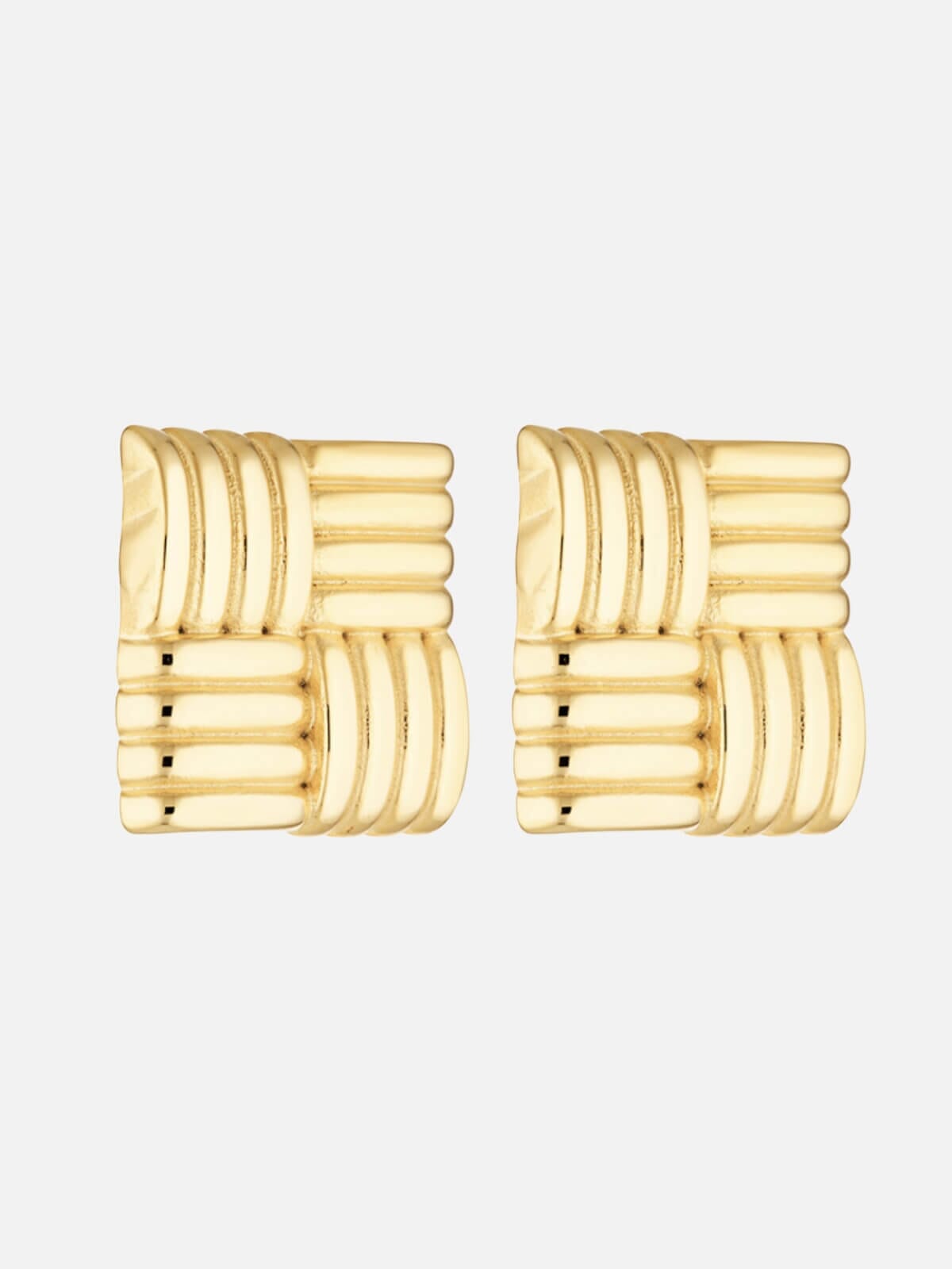 Porter | Cushion Earrings - Gold | Perlu