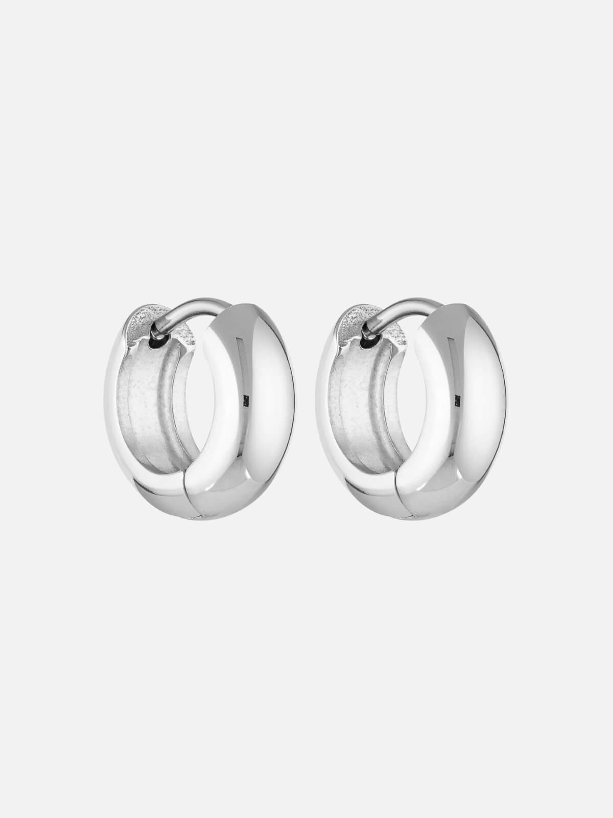 Petite Thick Huggies - White Gold 8mm