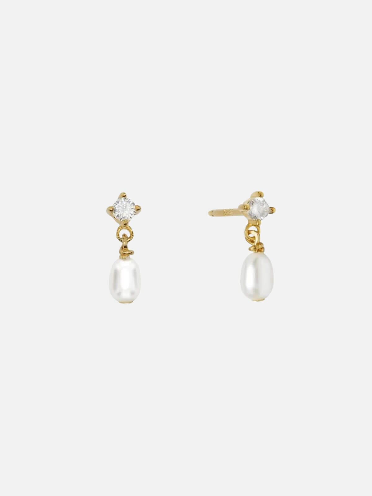 Saint Valentine | Aspen Mini Drop Earrings - Gold | Perlu