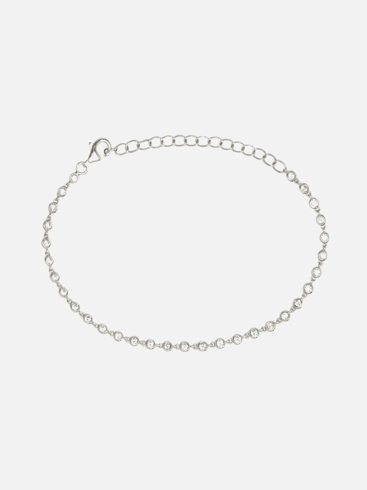 Saint Valentine | Deco Tennis Bracelet - Silver | Perlu