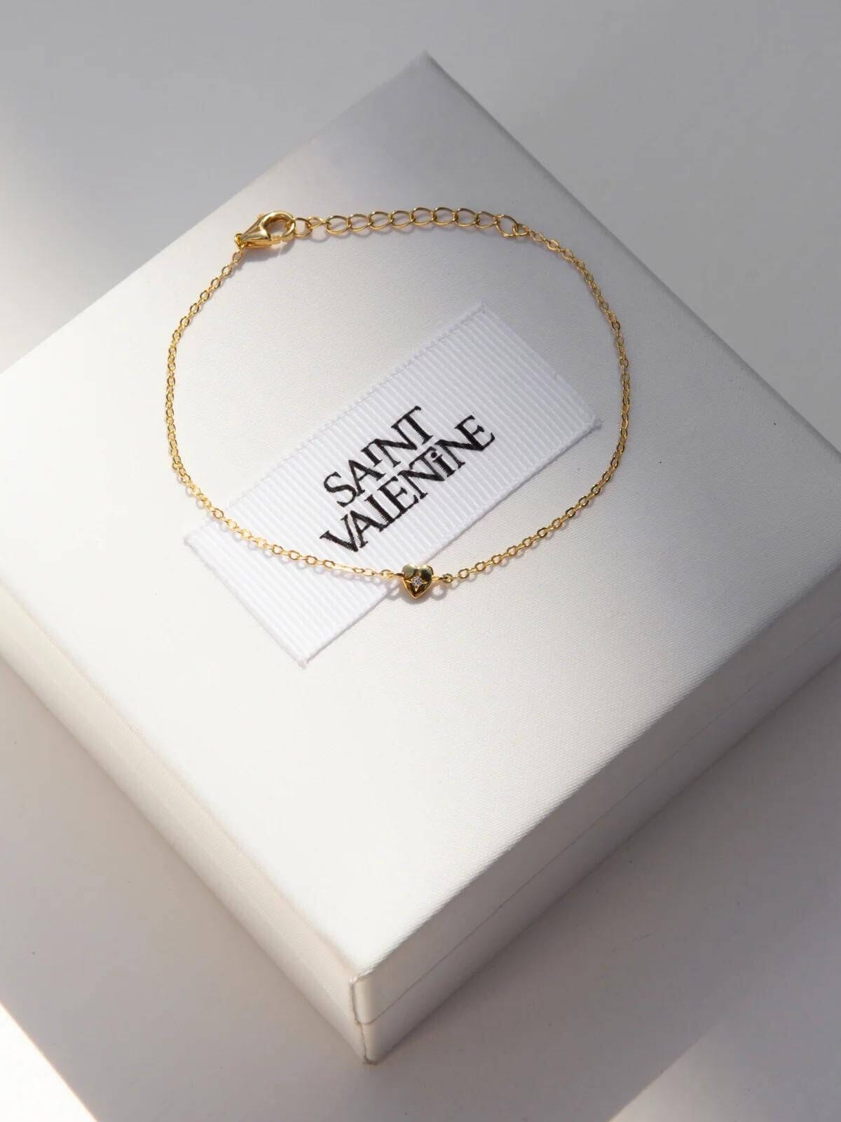 Saint Valentine | Mini Heart Bracelet - Gold | Perlu