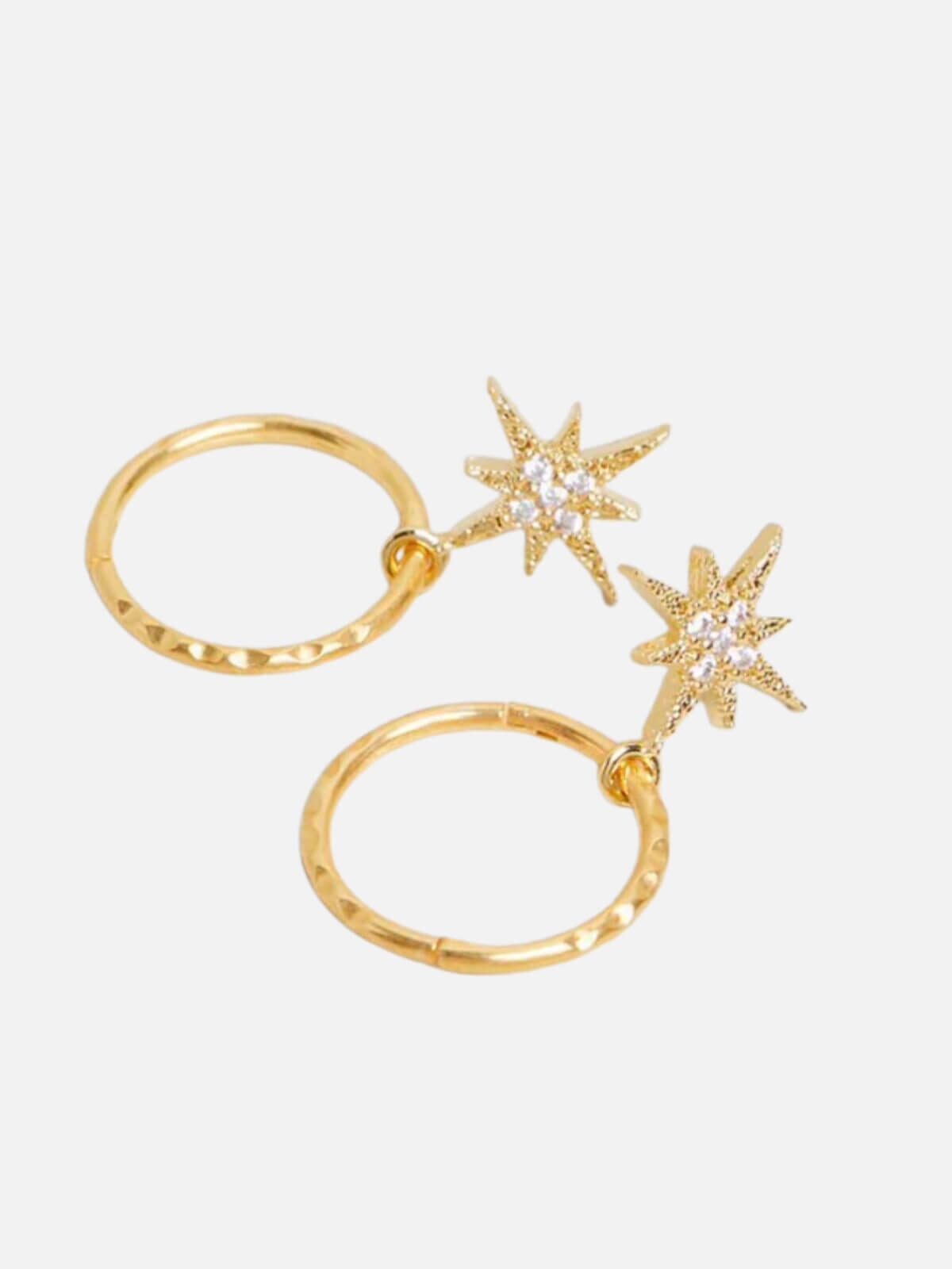 North Star Mini Hoops - Gold Earrings Saint Valentine 