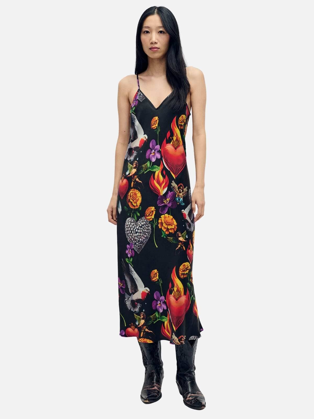 Silk Laundry | 90s Slip Dress - Dearly Beloved Black | Perlu