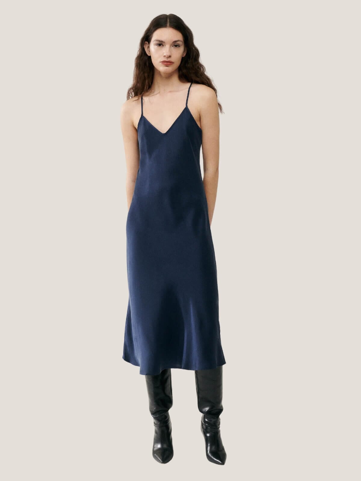 Silk Laundry | 90's Slip Dress - Midnight | Perlu