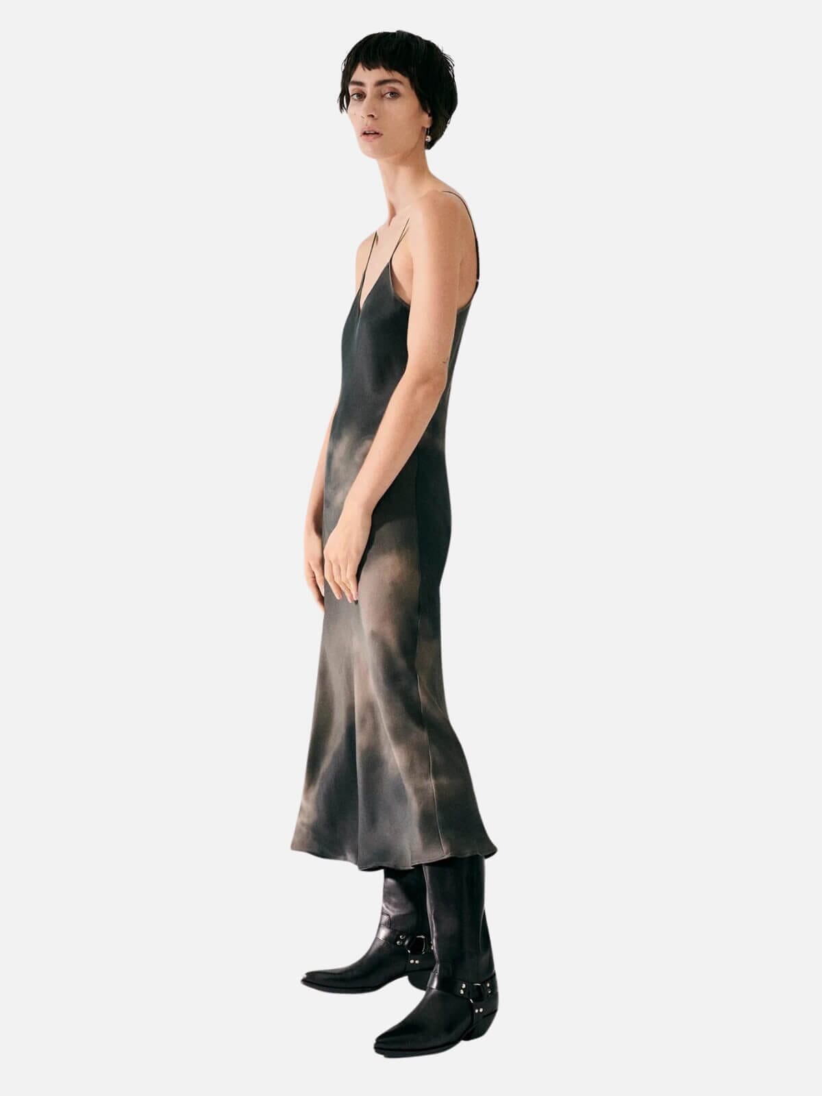Silk Laundry | 90s Slip Dress - Smoke | Perlu