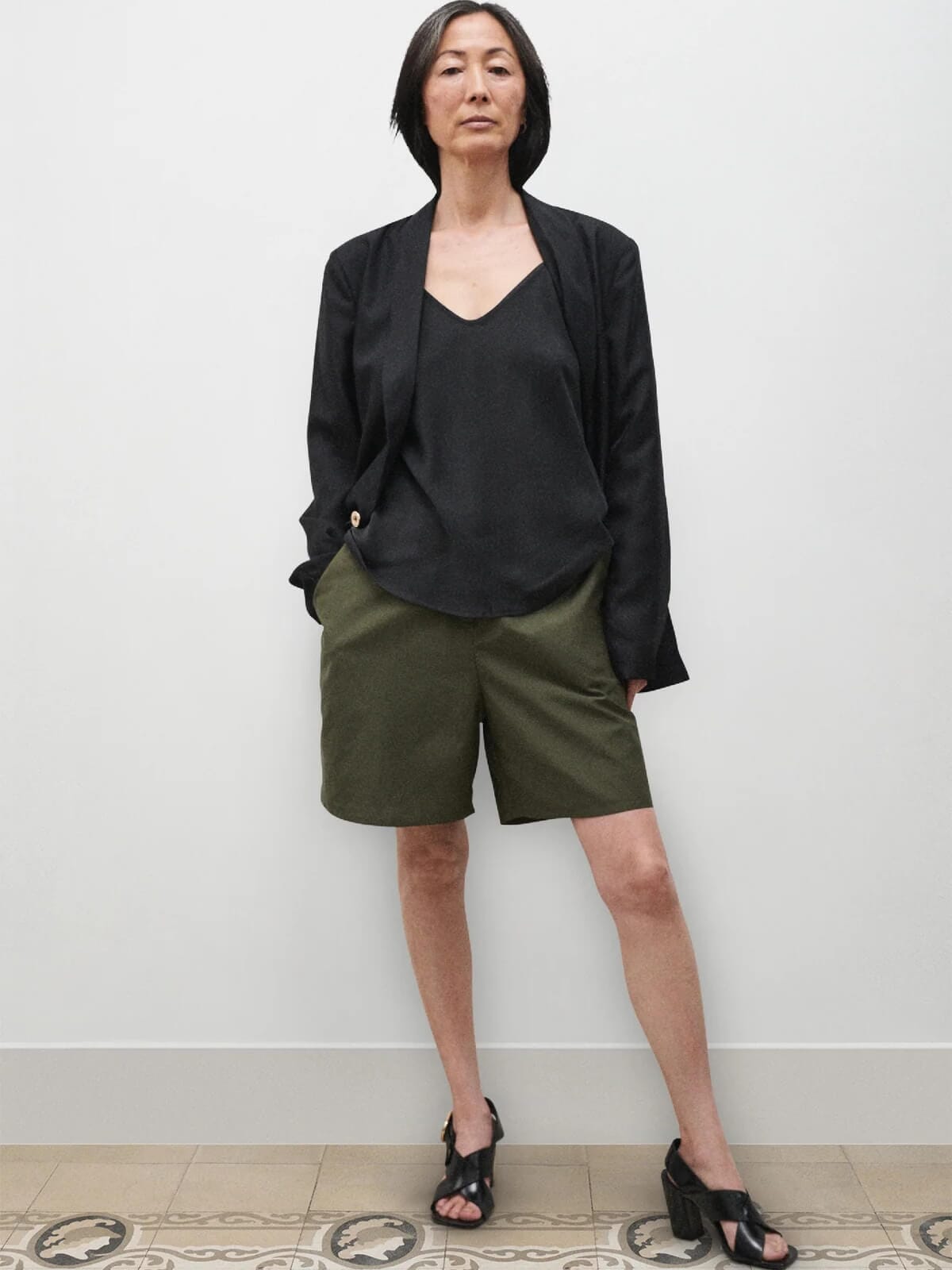Bias Cut Cami - Black Tops Silk Laundry 