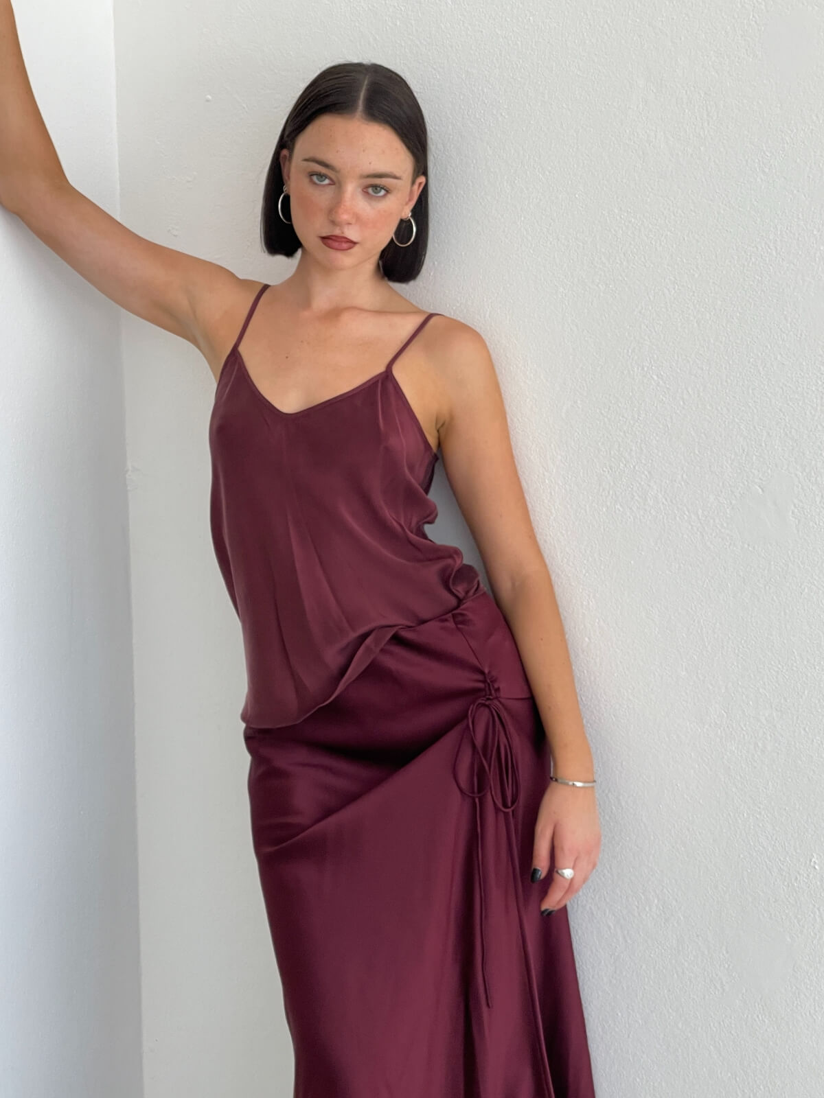 Bias Cut Cami - Deadleaf