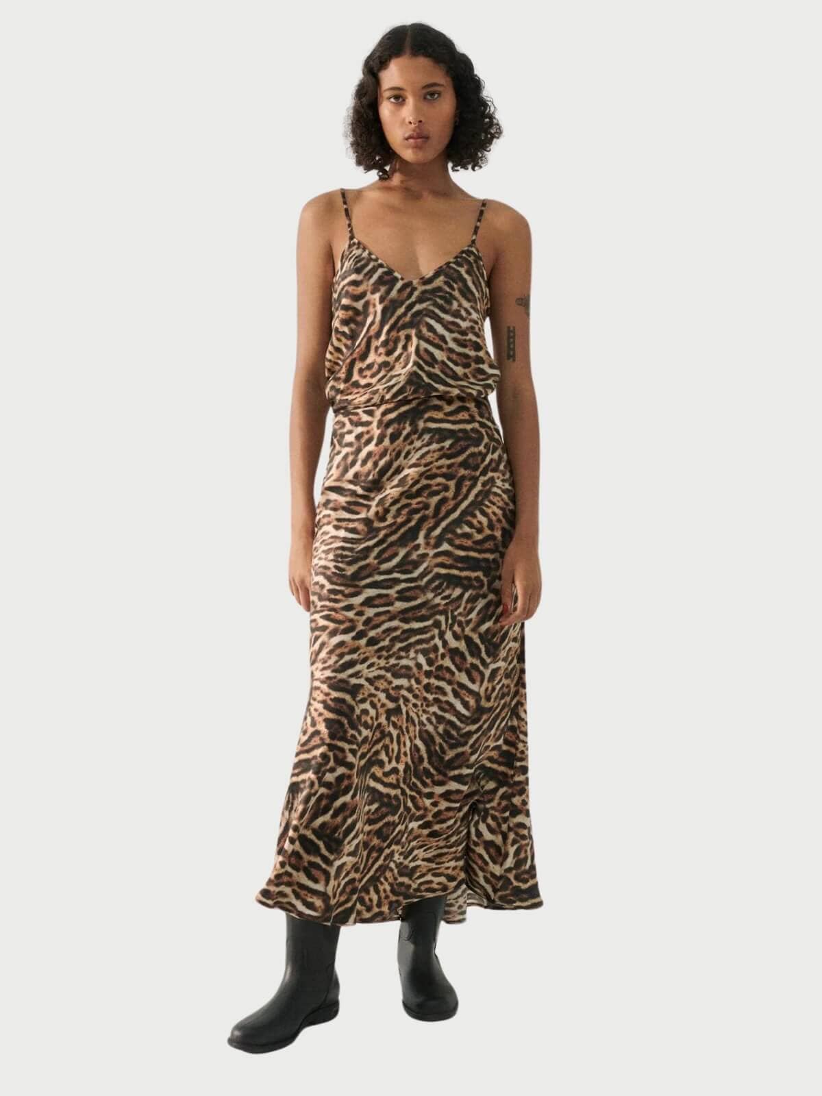 Silk Laundry | Bias Cut Cami - Leopard | Perlu