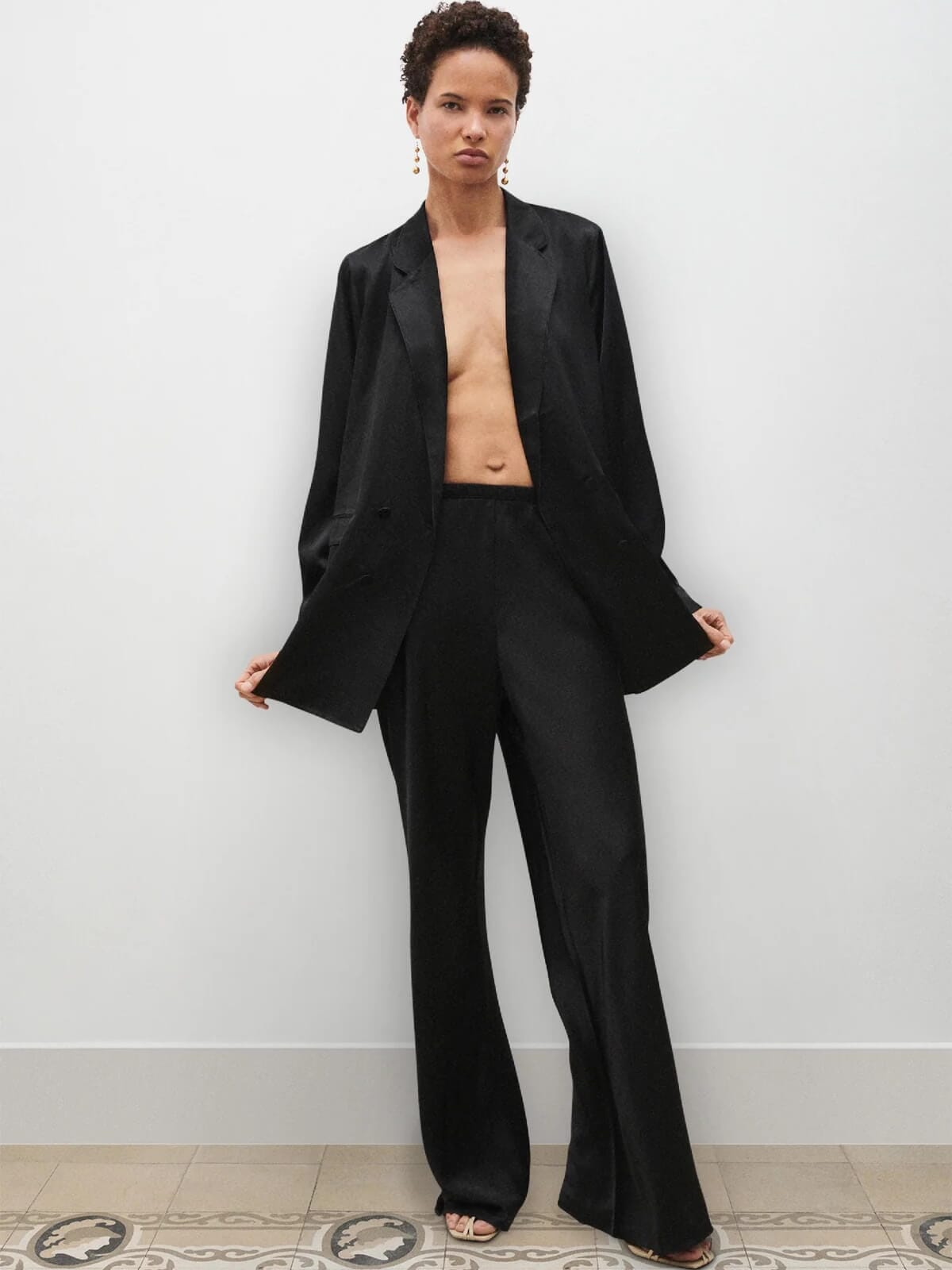 Bias Cut Pants - Black Pants Silk Laundry 