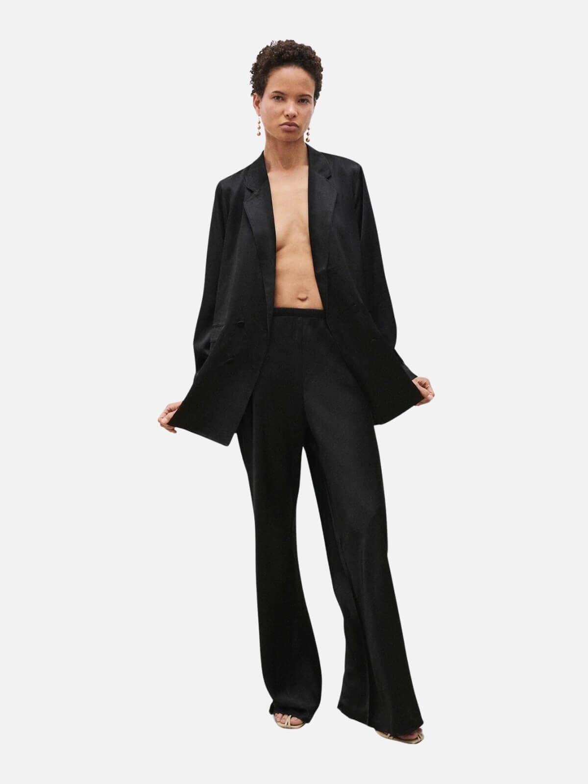 Bias Cut Pants - Black Pants Silk Laundry 