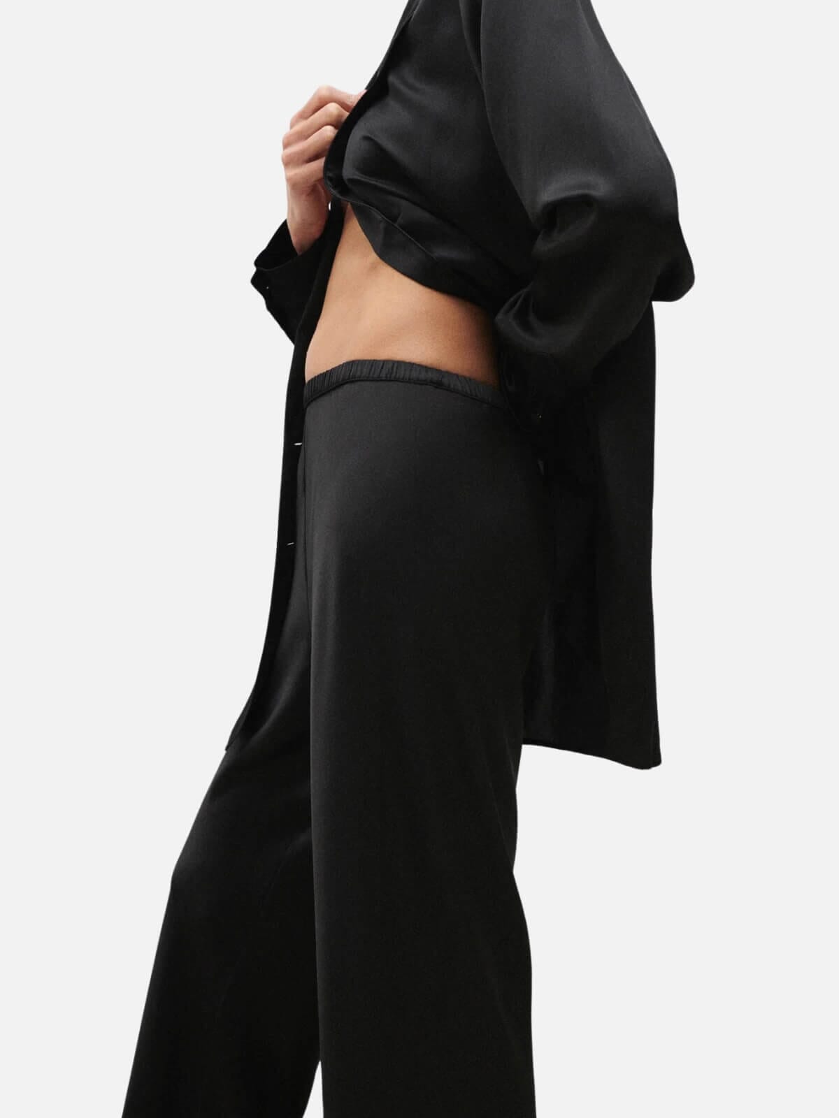 Bias Cut Pants - Black Pants Silk Laundry 