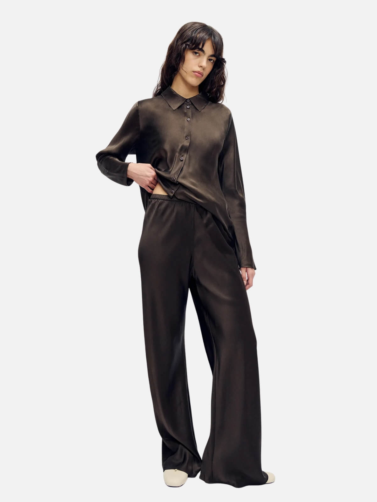 Bias Cut Pants - Mantis