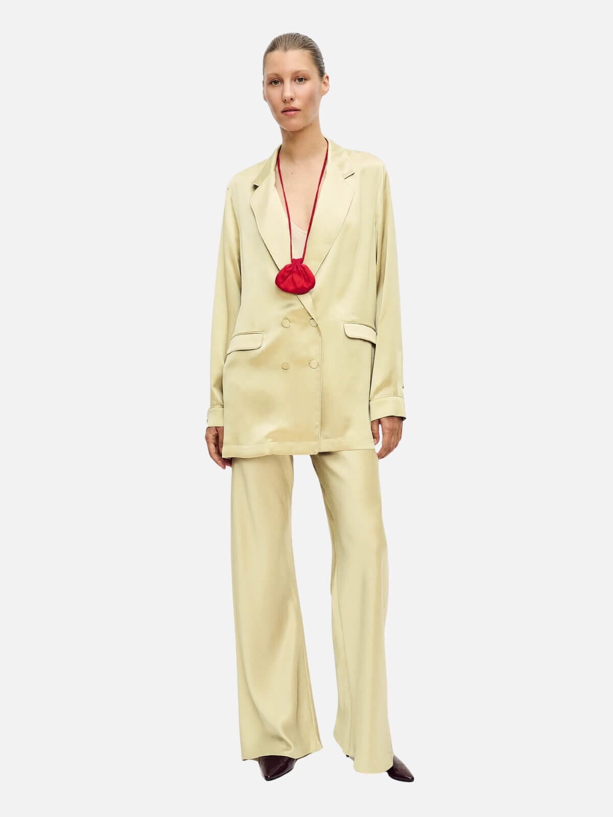 Bias Cut Pants - Vanilla Flower Pants Silk Laundry 