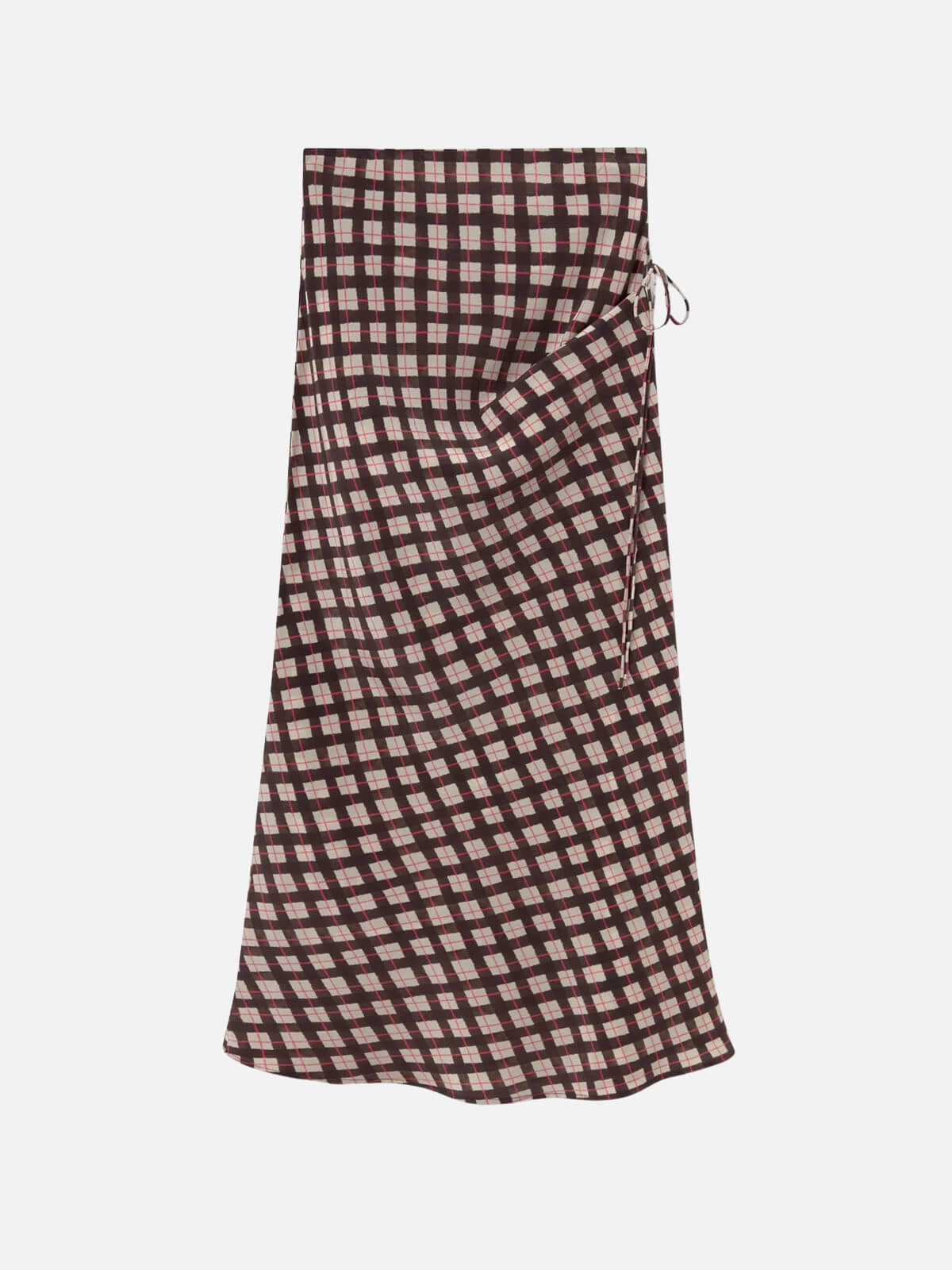 CDC Long Bias Cut Skirt - Luna Gingham