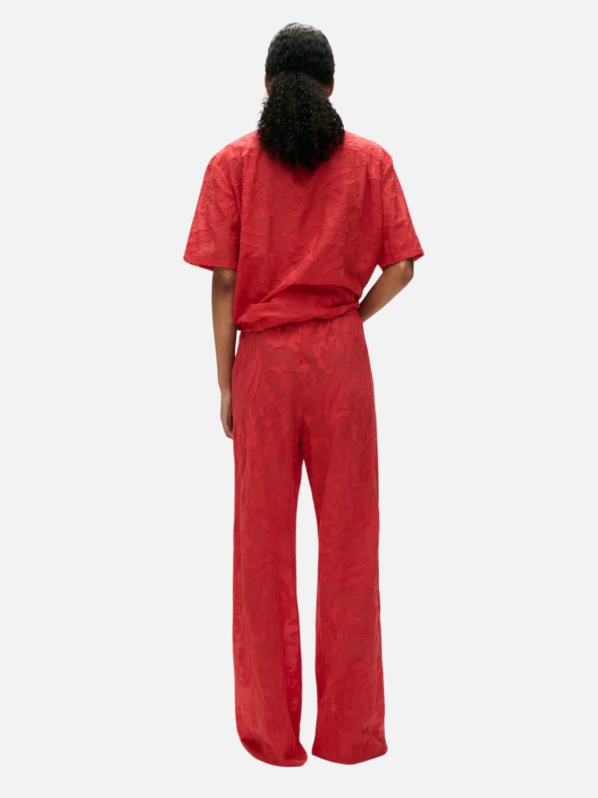 Silk Laundry | Clip Silk Bias Cut Pants - Geranium | Perlu