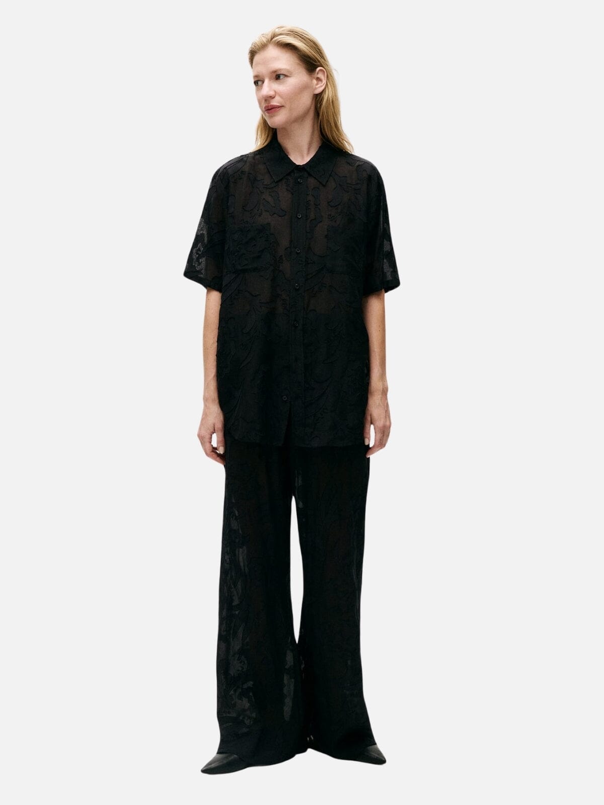 Silk Laundry | Clip Silk Bias Cut Pants - Tulipa Black | Perlu