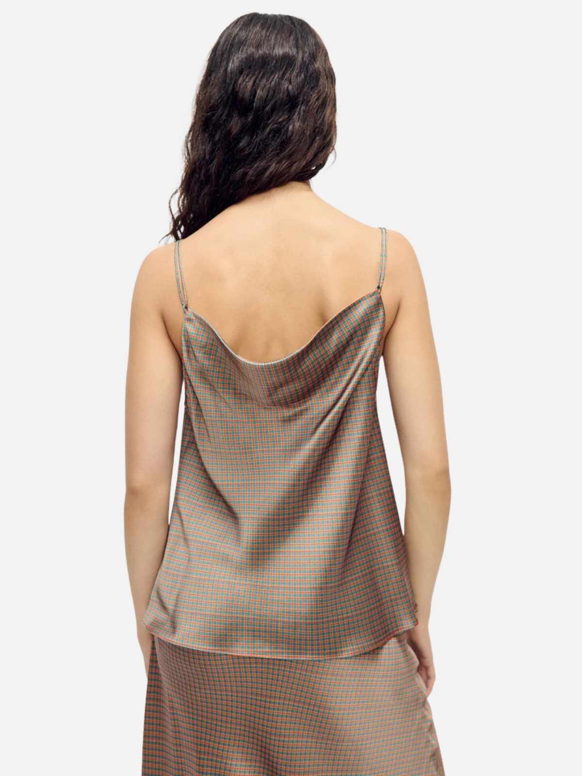 Drape Cami - Micro Plaid