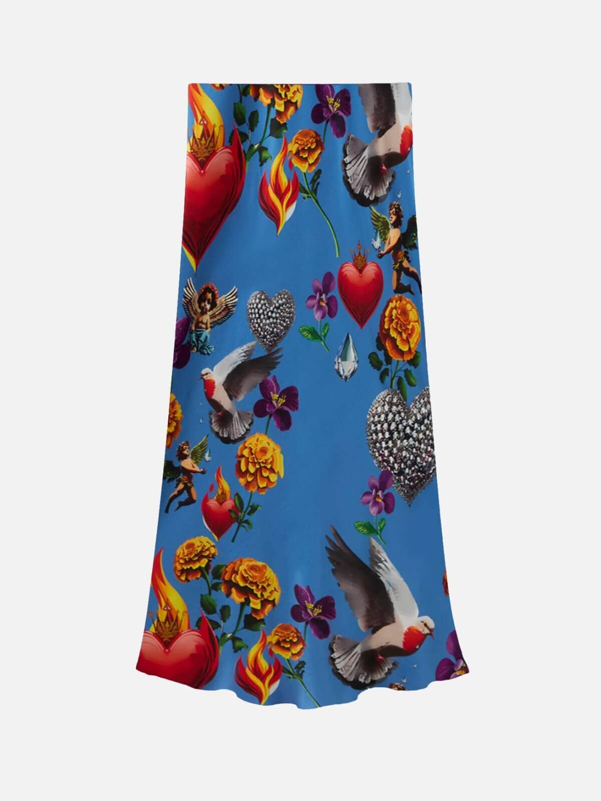 Long Bias Cut Skirt - Dearly Beloved Mirage Skirts Silk Laundry 