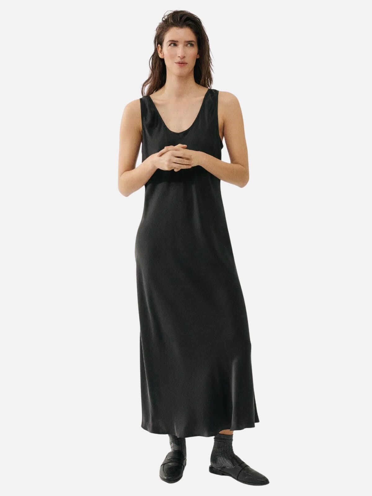 Scoop Neck Dress - Black Dresses & Jumpsuits Silk Laundry 
