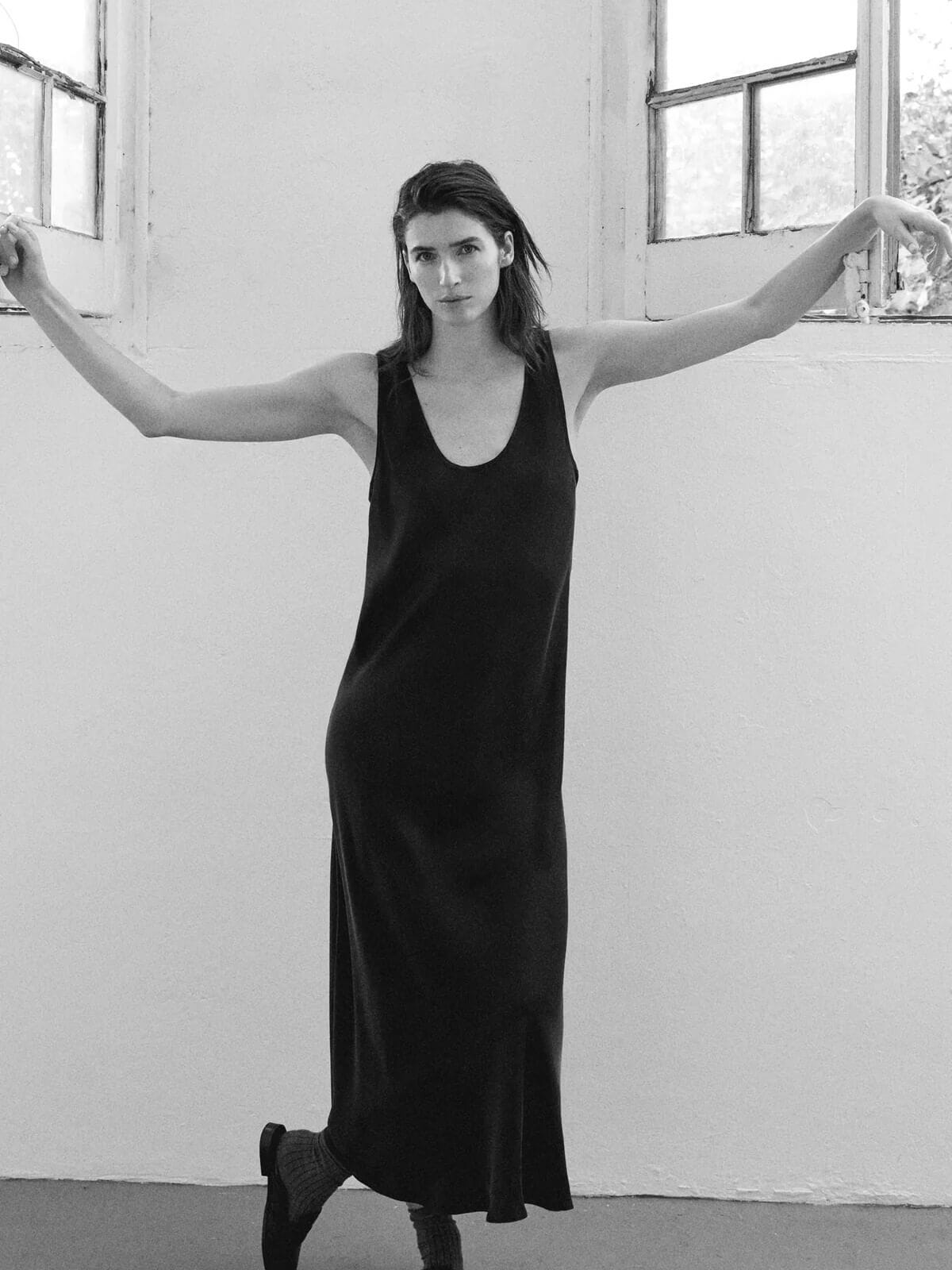 Scoop Neck Dress - Black Dresses & Jumpsuits Silk Laundry 