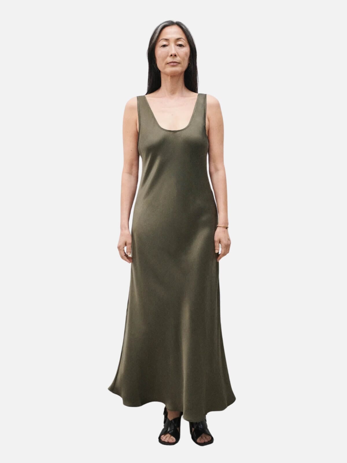 Scoop Neck Dress - Pine Dresses & Jumpsuits Silk Laundry 