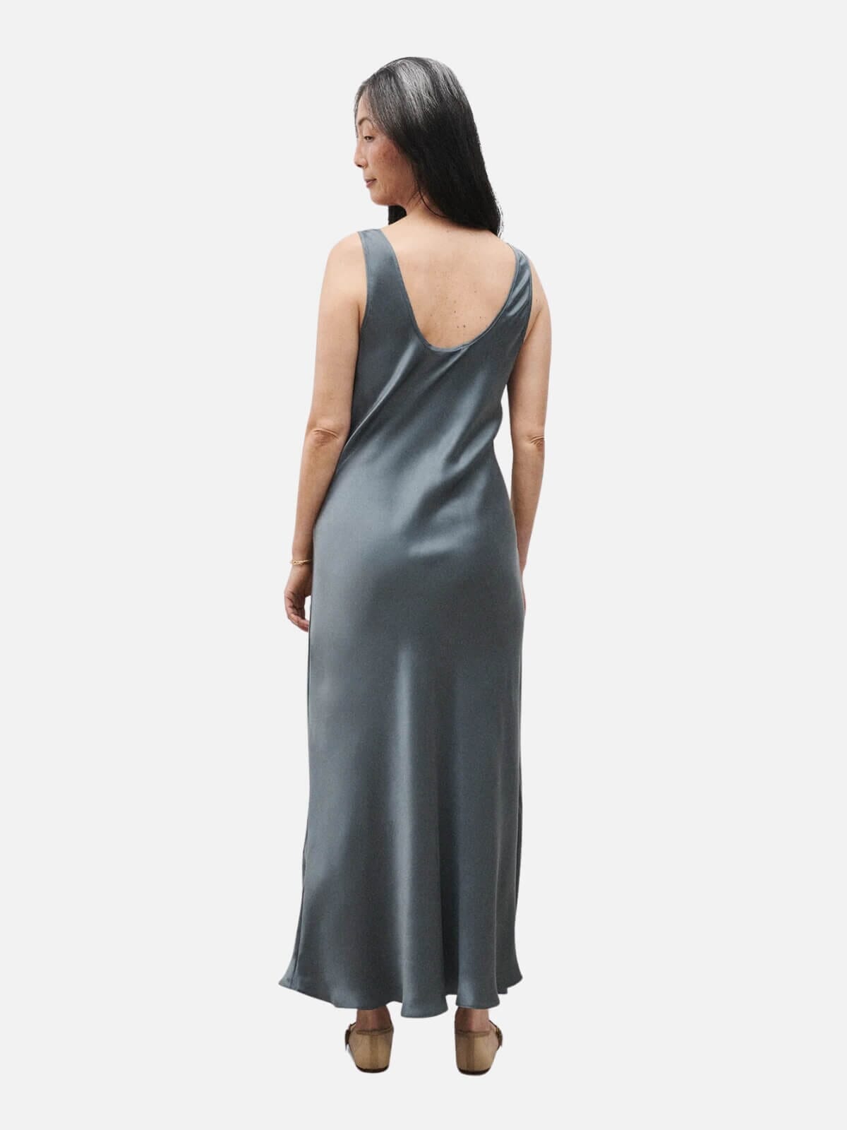 Scoop Neck Dress - Slate Dresses & Jumpsuits Silk Laundry 