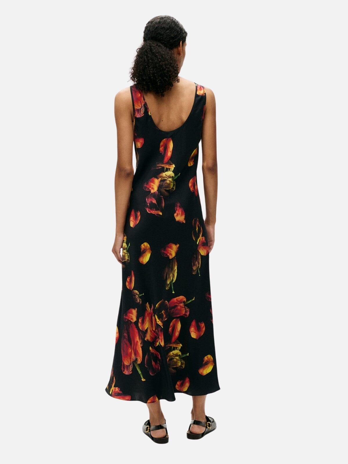 Silk Laundry | Scoop Neck Dress - Tulipa Black | Perlu