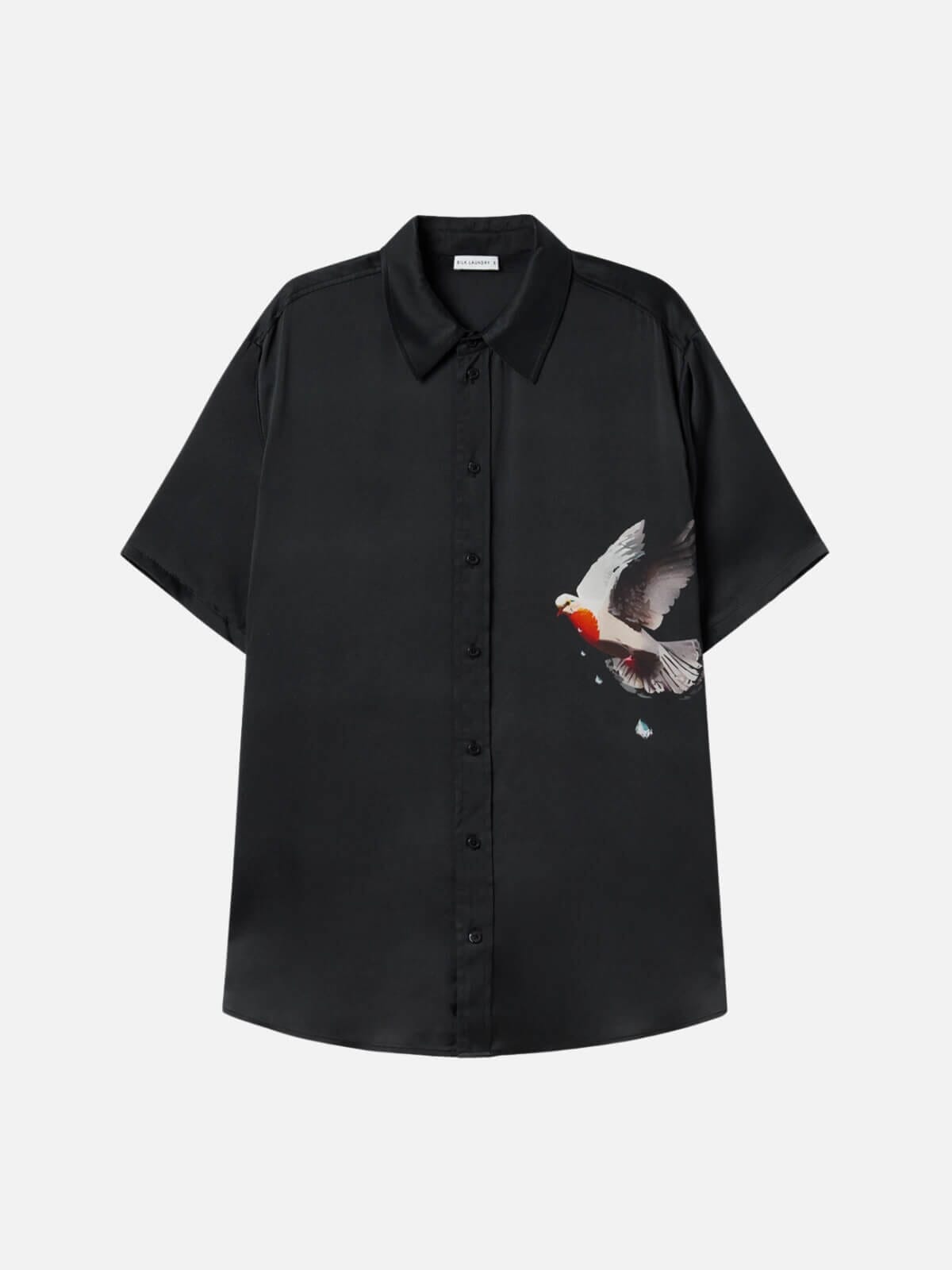 Short Sleeve Boyfriend Shirt - Bleeding Dove Shirts Silk Laundry 