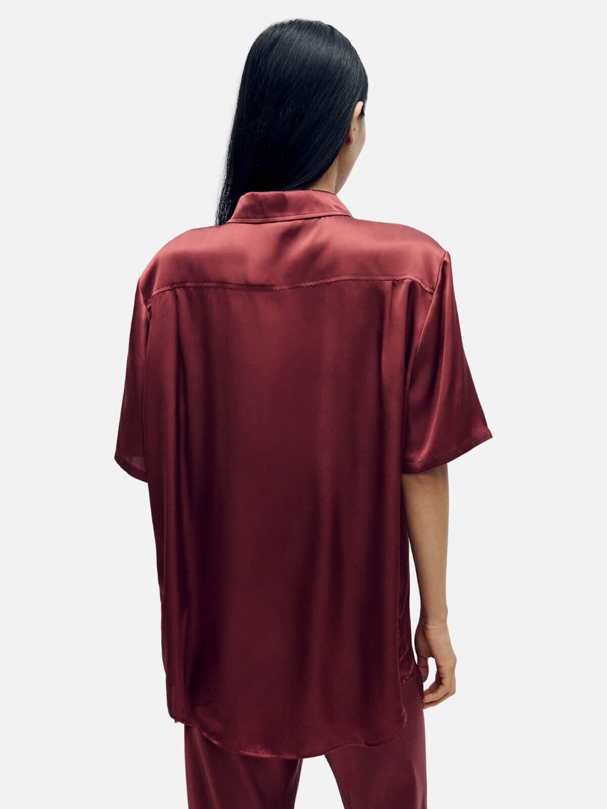 Silk Laundry | Short Sleeve Boyfriend Shirt - Canyon | Perlu