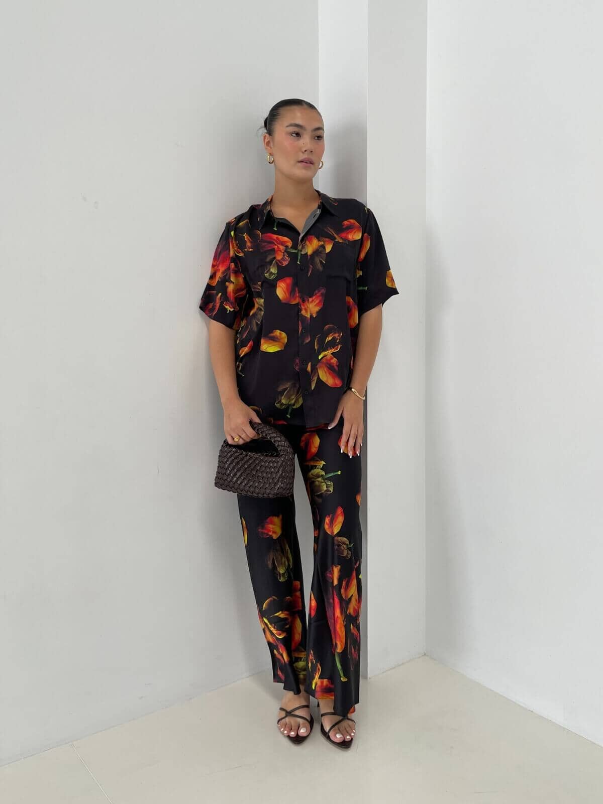 Bias Cut Pants - Tulipa Black Pants Silk Laundry 