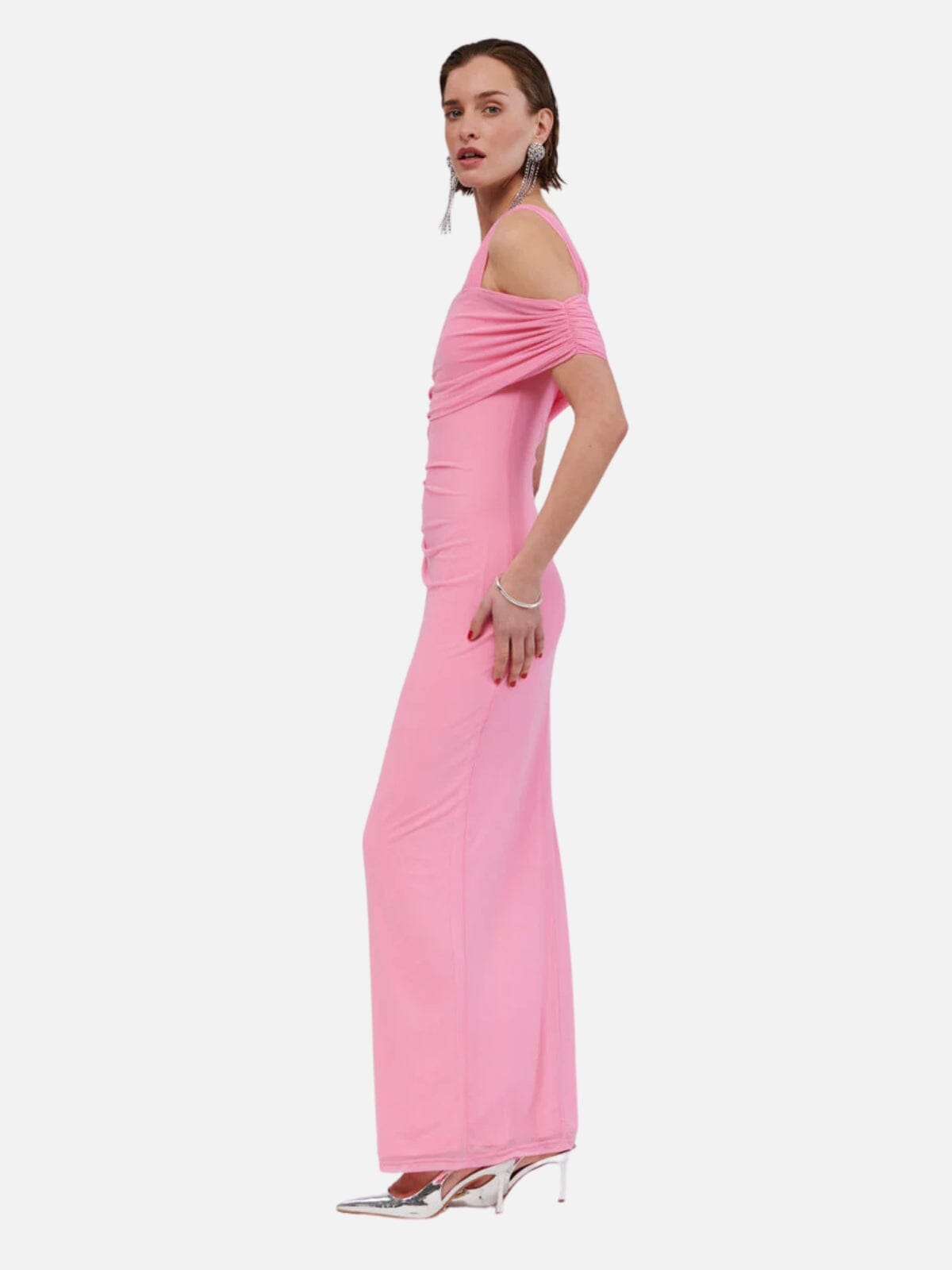 Christy Off Shoulder Maxi - Pink Dresses & Jumpsuits SUBOO 