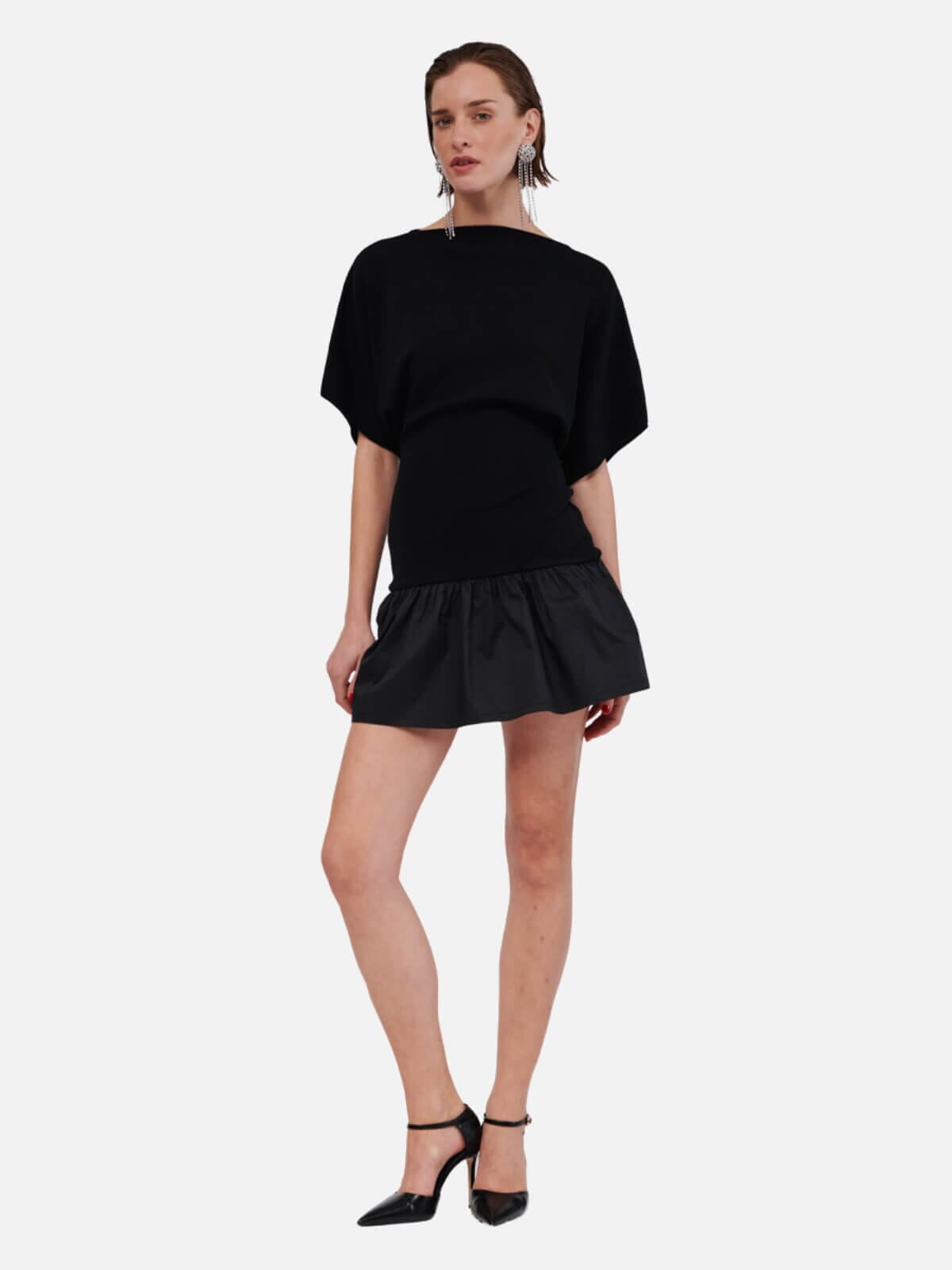 Suboo | Naples Drop Waist Mini Dress - Black | Perlu