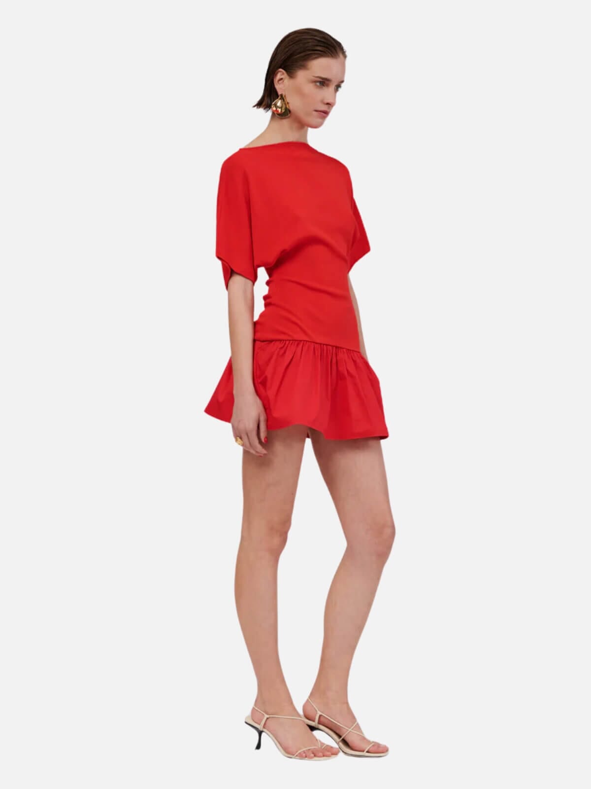 Suboo | Naples Drop Waist Mini Dress - Red | Perlu