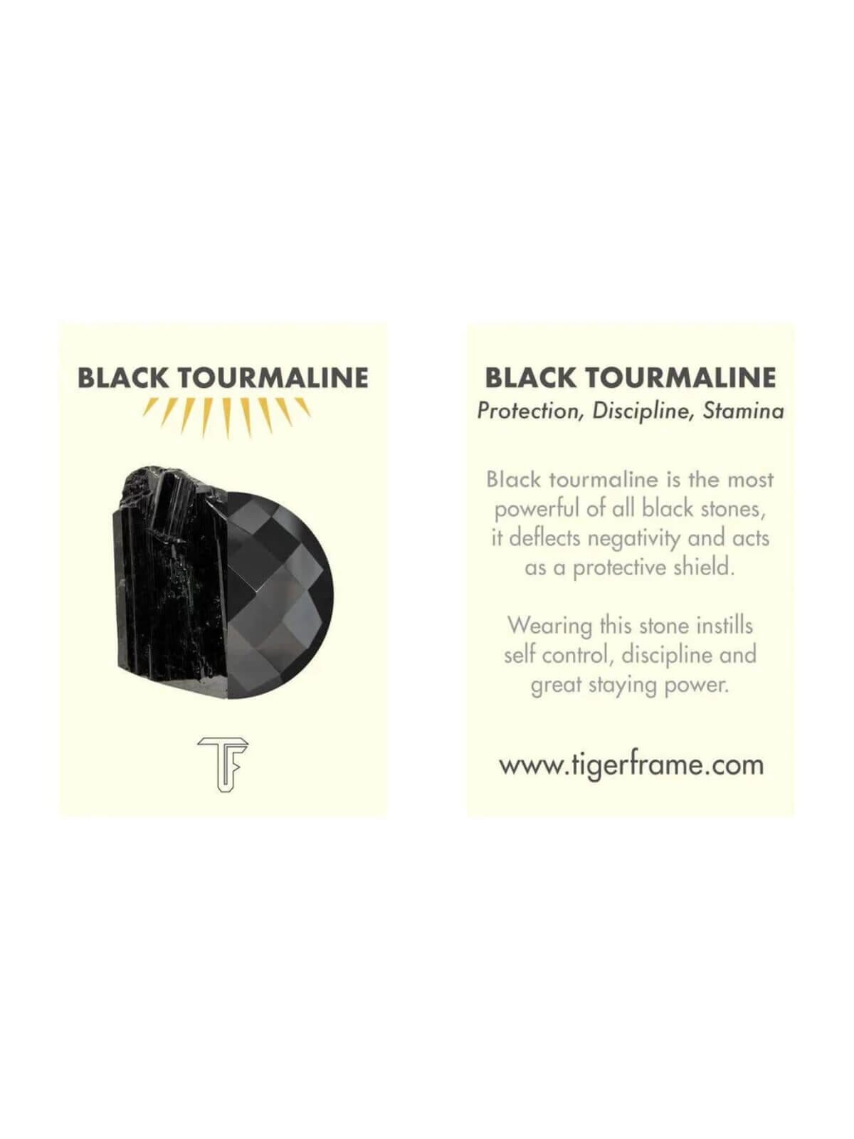 Tiger Frame | Rough Gem Chain Bracelet - Black Tourmaline/Gold | Perlu