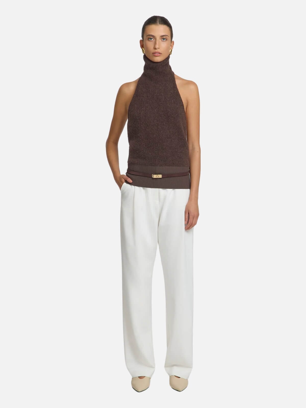 Viktoria & Woods | Alberta Knit Top - Cocoa | Perlu