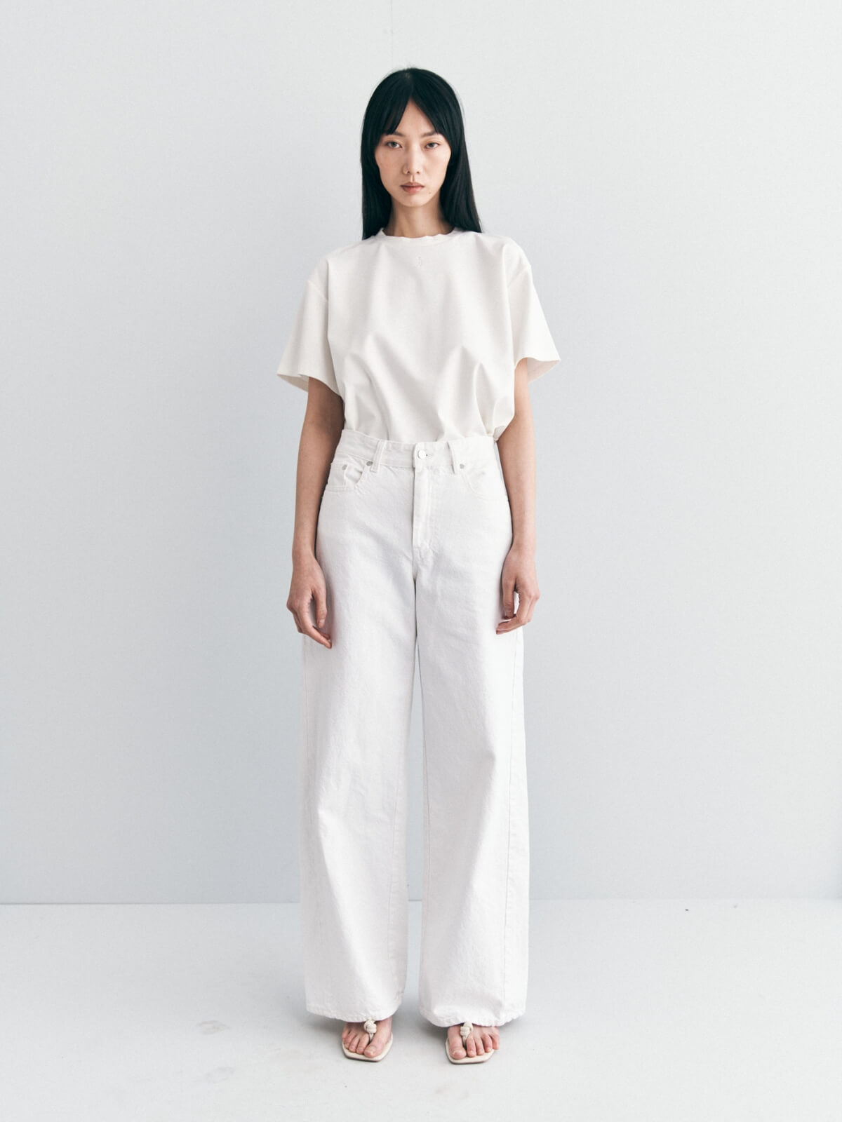 Dolly Stud Jean - Ivory Wash