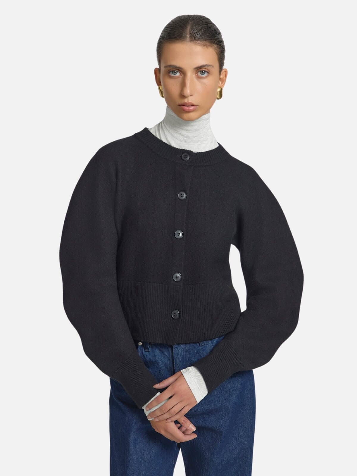 Gauntlet Cardigan - Black Tops Viktoria & Woods 
