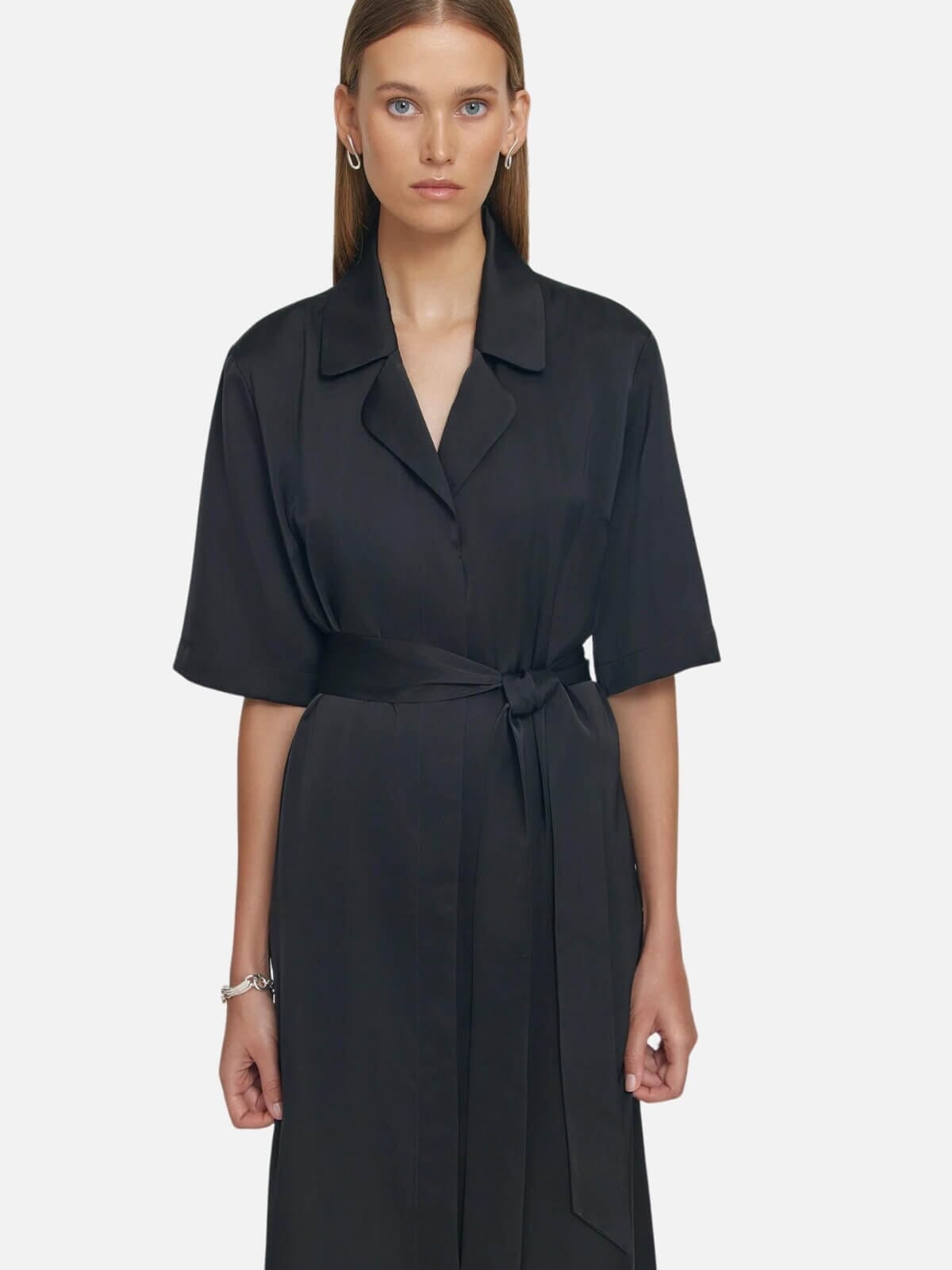 Viktoria & Woods | Juilliard Shirt Dress - Black | Perlu
