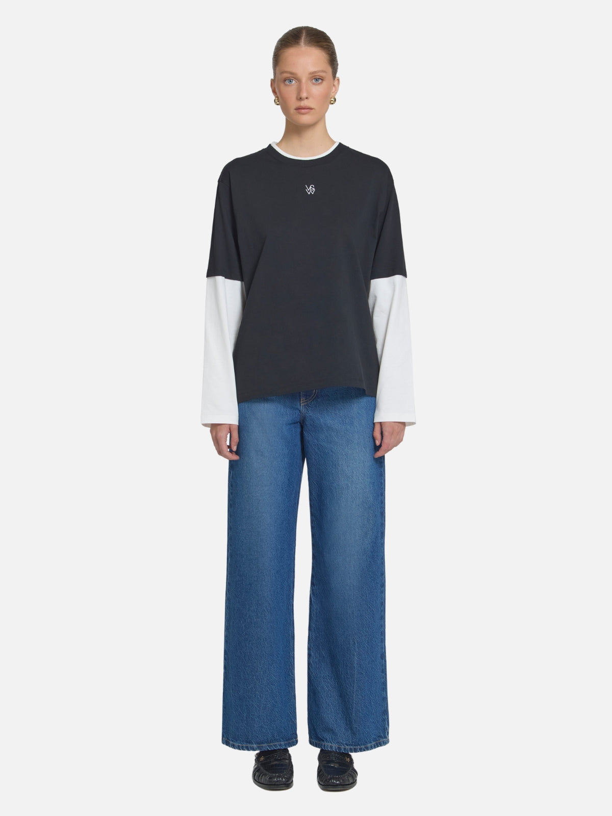 Maximus Longsleeve Top - Black & White