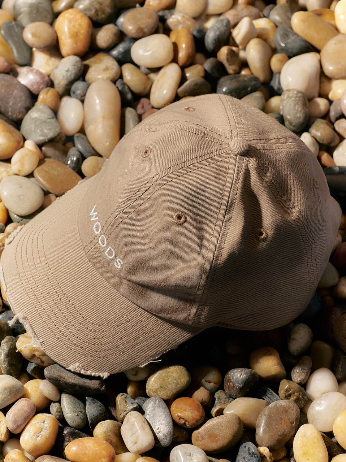 Woods Distressed Cap - Latte
