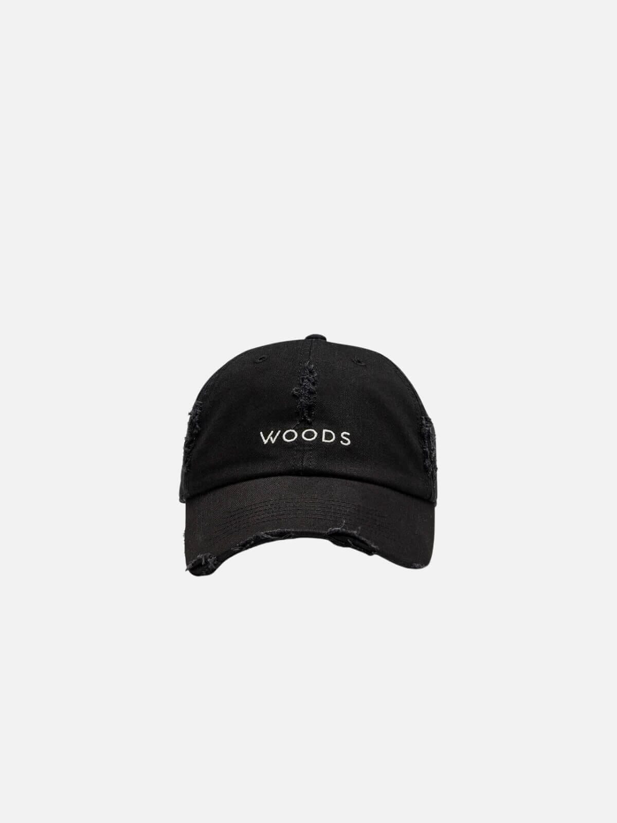 Woods Distressed Cap - Vintage Black Hats Viktoria & Woods 