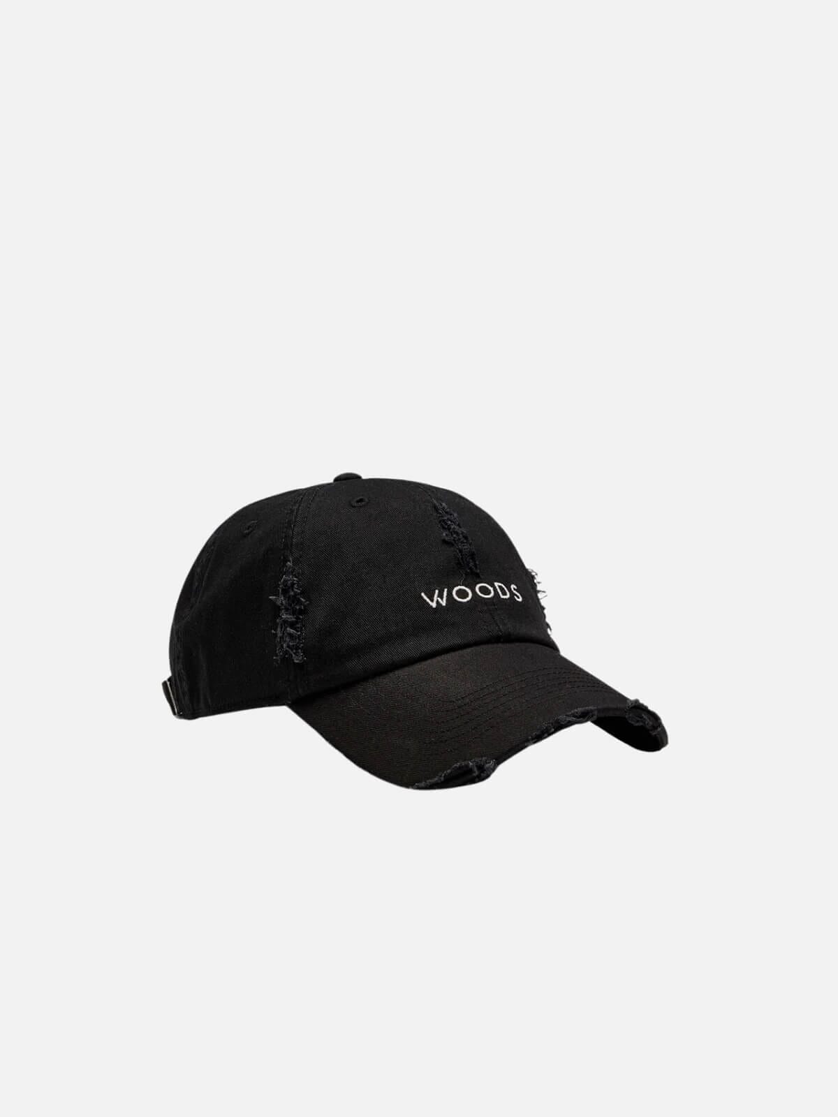 Woods Distressed Cap - Vintage Black Hats Viktoria & Woods 