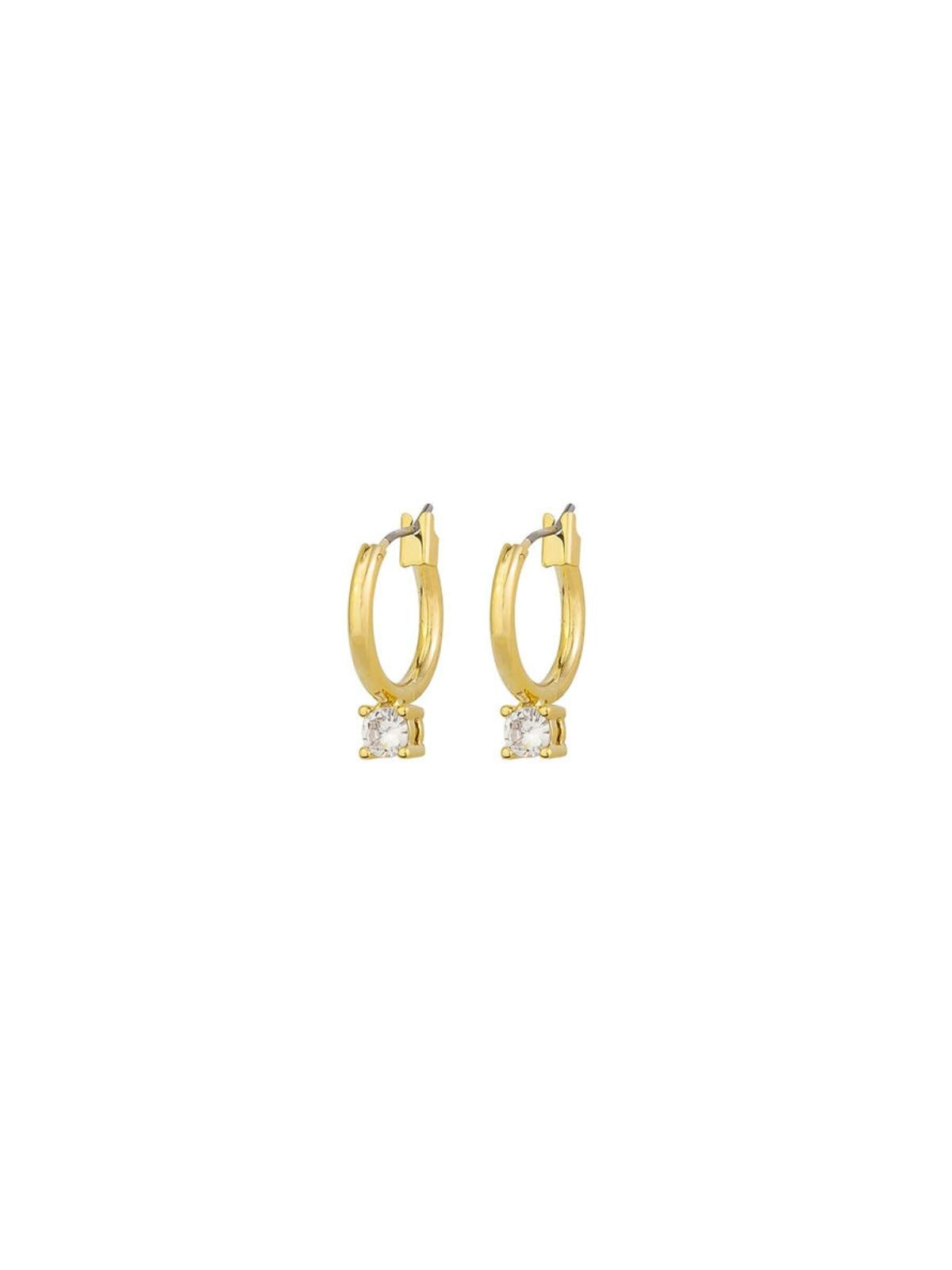 Sarina Sleepers - Crystal/Gold Earrings Jolie & Deen 