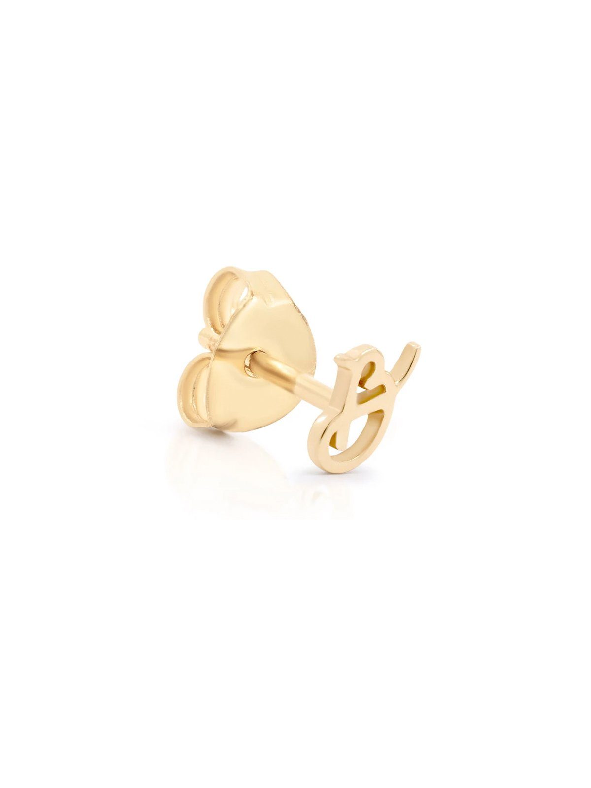 14kt Gold Love Letter Single Earring Earrings By Charlotte B 