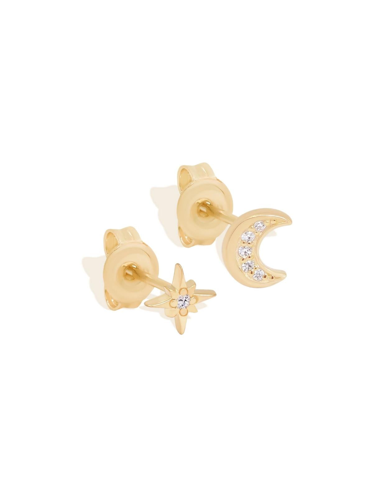 Bathed In Your Light Studs - Gold Earrings By Charlotte 