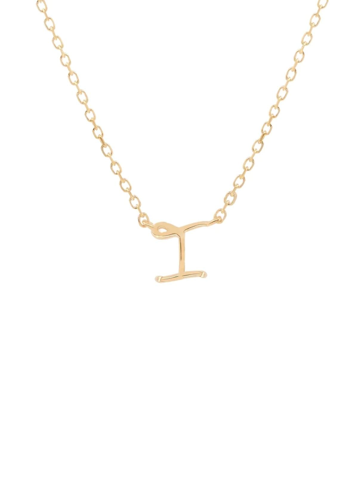 Initial gold necklace deals 14k