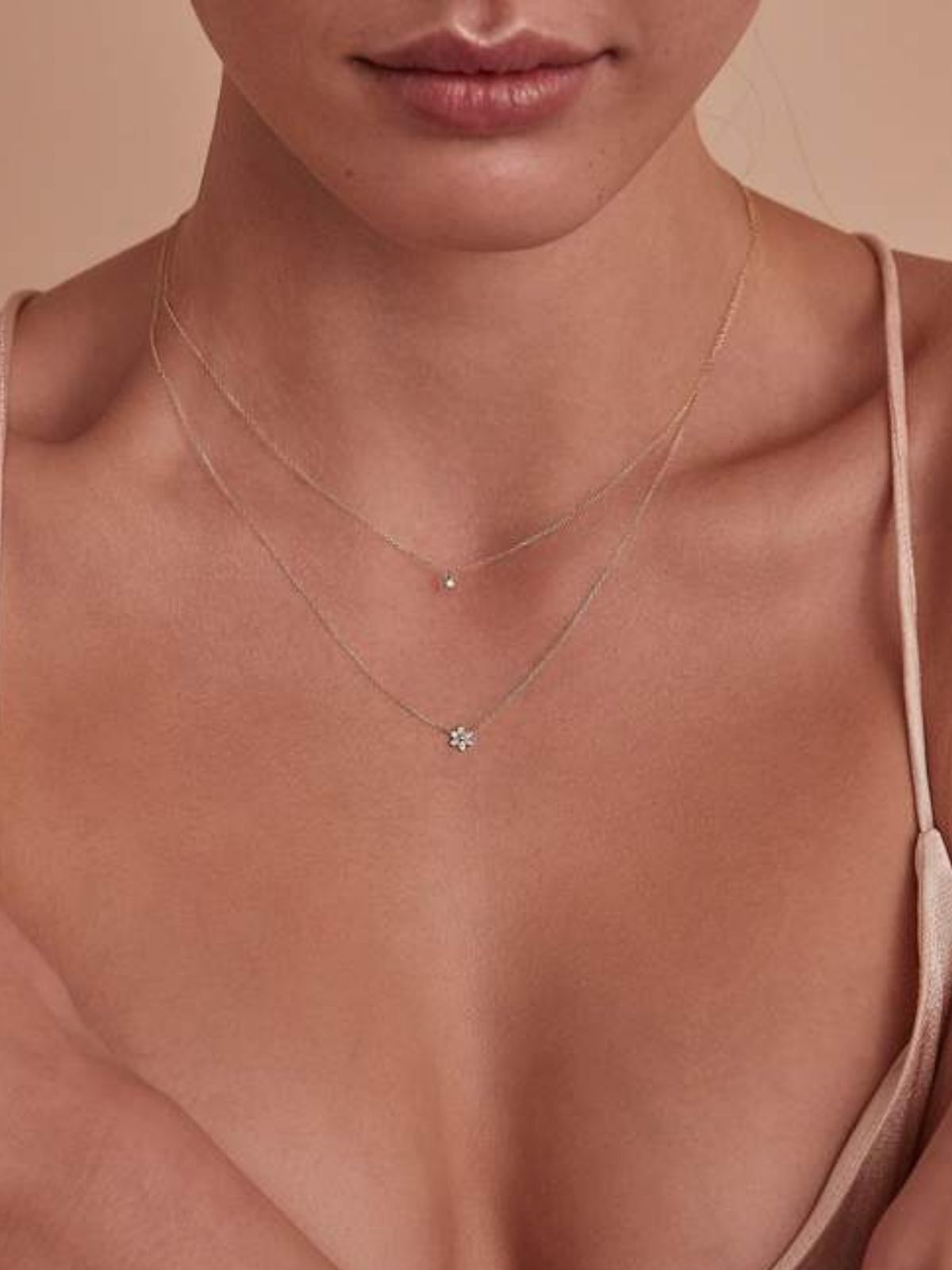 14k White Gold Sweet Drop Diamond Necklace Necklaces By Charlotte 
