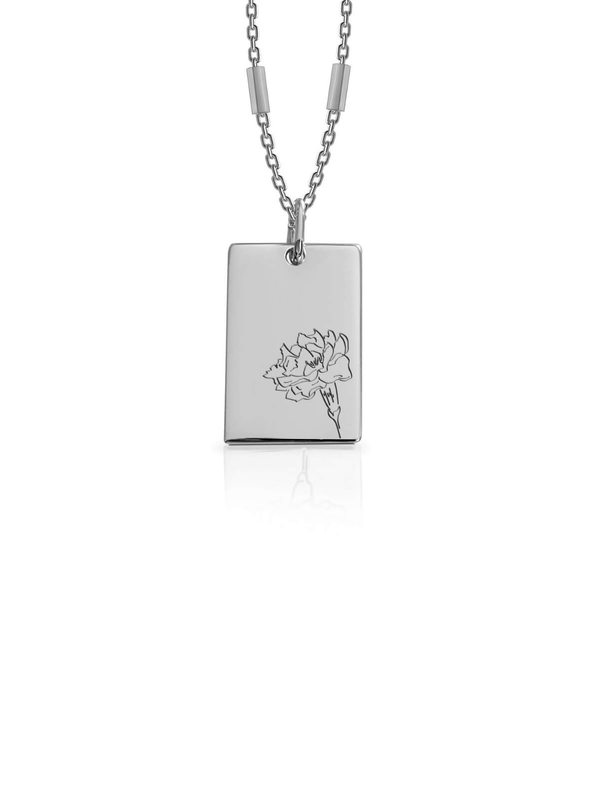 Bianko Birth Flower Necklace October Silver | Perlu