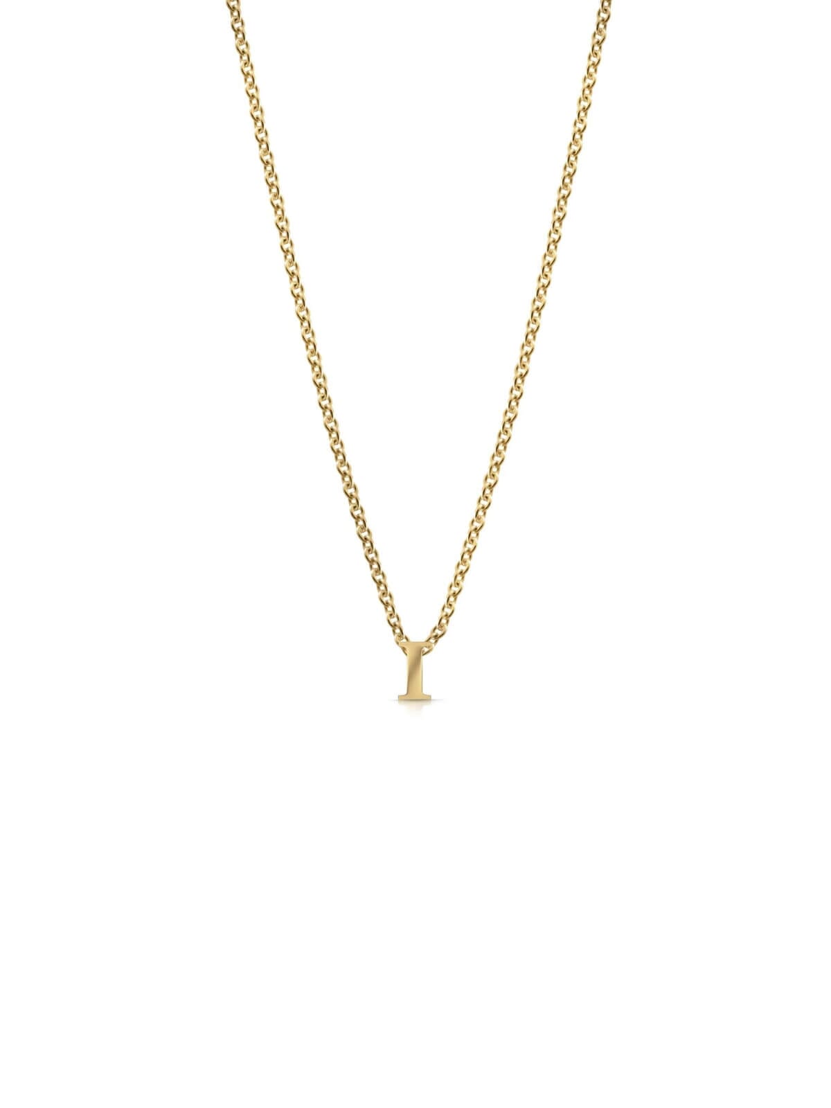 Bianko | Initial Pendant Necklace - I - Gold | Perlu